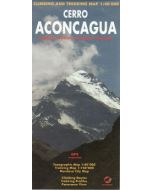 Cerro Aconcagua climbing and trekking map 140000