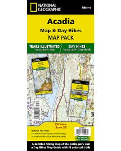Acadia Map &amp; Day Hikes Map Pack