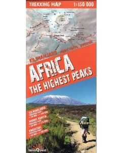Africa: The Highest Peaks Trekking Map 1:1,000,000