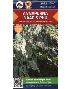 Annapurna, Naar &amp; Phu 1:125,000 GHT trekking map (NP107)