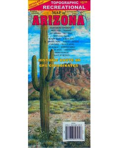 Arizona Topographic Recreation Map 1:792,000