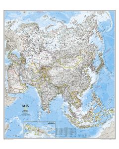 Asia Classic Map Tubed