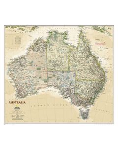 Australia Executive Map Laminated