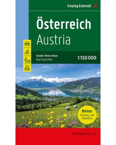 Austria Big Travel Atlas 1:150,000 Hardback