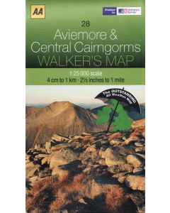 Aviemore &amp; Central Cairngorms AA Map No 28 LAMINATED