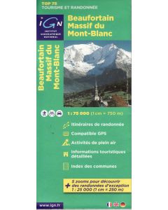 Beaufortin Massif du Mont Blanc  IGN Top 75