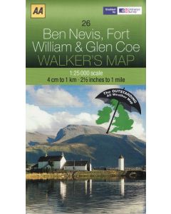 Ben Nevis, Fort William &amp; Glen Coe AA 26 LAMINATED
