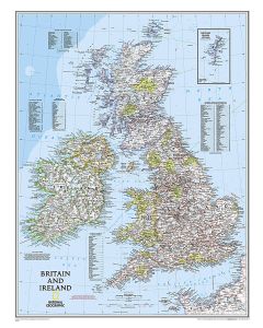 Britain and Ireland Classic Map Laminated