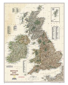 Britain and Ireland Executive Map Laminated