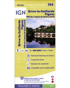 Brive-la-Gaillarde - Figeac 154 GREEN 1:100,000