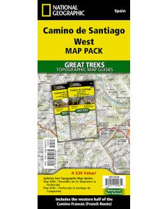 Camino de Santiago West Map Map Pack Bundle