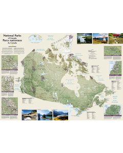 Canada National Parks Map Laminated