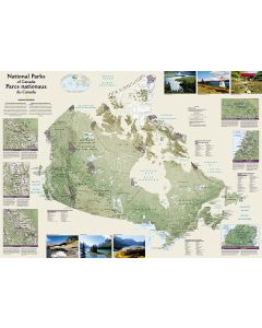 Canada National Parks Map Tubed