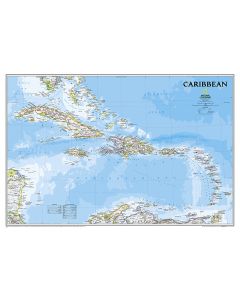 Caribbean Classic Map Laminated