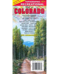 Colorado Topographic Recreation Map 1:792,000