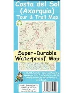 Costa del Sol (Axarquia) Tour &amp; Trail Map Super Durable