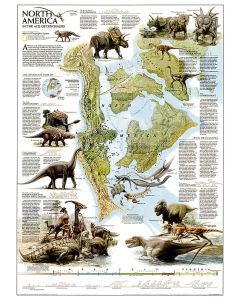 Dinosaurs of North America Map Tubed