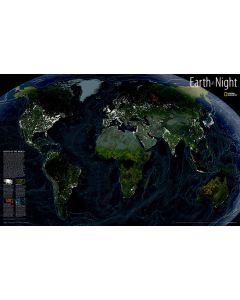 Earth at Night Map Tubed