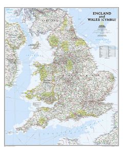 England and Wales Classic Map [Laminated]