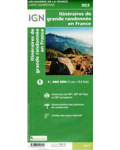 France - Long Distance Footpaths (IGN 903) 1:1,000,000