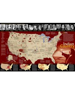 Indian Country Map Tubed