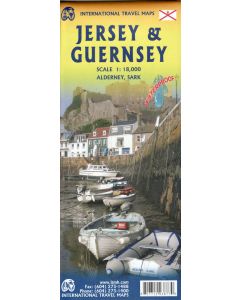 Jersey &amp; Guernsey travel map 1:18,000