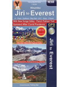 Khumbu Jiri to Everest trekking map 1100000