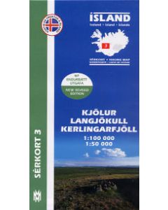 Kjolur - Langjokull - Kerlingrafjoll 1:100,000 / 1:50,000