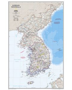 Korean Peninsula Classic Map Laminated