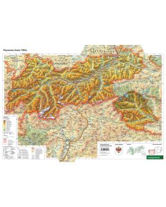 Laminated Map DUO, Learning aid Tirol 1:400.000
