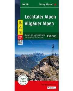 Lechtaler Alpen Allguer Alpen Hiking cycling Leisure Map