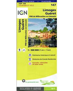 Limoges - Gueret 147 GREEN 1:100,000