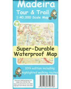 Madeira Tour and Trail map 1:40,000 ***POLYMER***