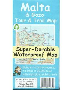 Malta and Gozo Tour and Trail Map