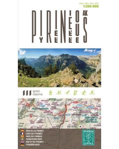 Map of the Pyrenees 1:400,000