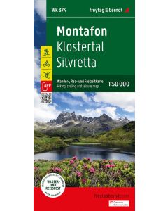 Montafon, Klostertal, Silvretta Hiking, Cycling Leisure Map