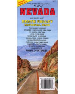 Nevada Topographic Recreation Map 1:792,000
