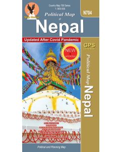 Political map of Nepal N704 19000k