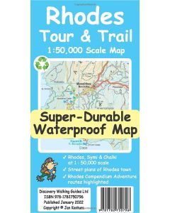 Rhodes Tour &amp; Trail Super durable map