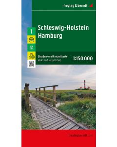 SchleswigHolstein  Hamburg Road and Leisure Map