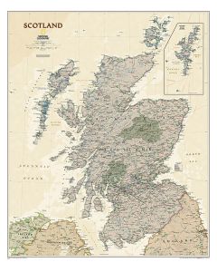 Scotland Executive Map Laminated