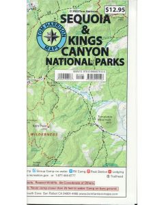 Sequoia and Kings Canyon National Parks Recreation Map