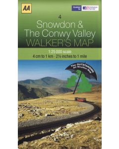 Snowdon amp Conwy Valley AA Map 04 LAMINATED