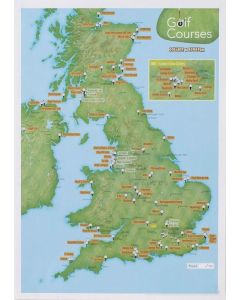 UK Golf Courses Collect and Scratch Print