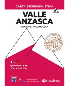 Valle Anzasca east Hiking Map 6 125000