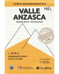 Valle Anzasca west Hiking Map 5    1:25,000