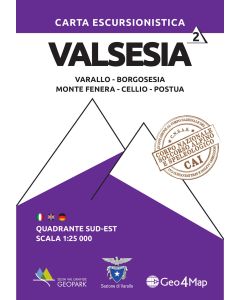 Valsesia south east Hiking Map 2     1:25,000