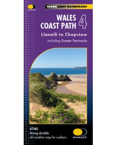 Wales Coast Path 4: Llanelli to Chepstow 1:40 000