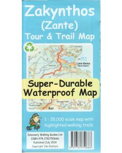 Zakynthos Zante Super Durable Map